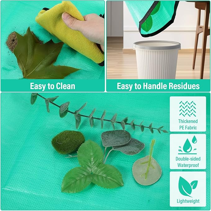 2pcs RepottingWJIAAA 2pcs Repotting Mat for Indoor Plants, 19.6 Mat for Indoor Plants, 19.69in Waterproof Foldable Potting Mats with Mess Control, Gardening Supplies for Transplanting Succulent - Image 5