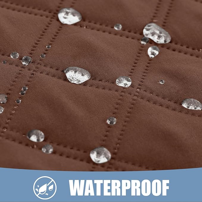 Smiry Waterproof Dog Bed Cover Pet Blanket, Soft Washable Dog Blanket for Furniture Bed Couch Sofa Reversible, Checkered (68"x82", Brown/Brown) - Image 2
