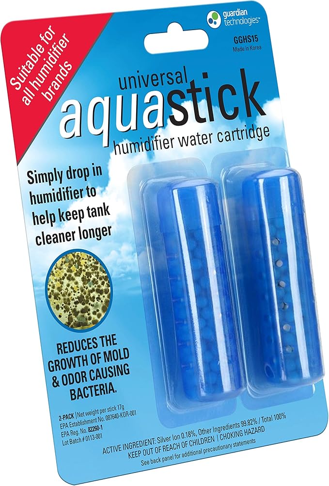PureGuardian Aquastick, Universal, Genuine Guardian Technologies Antimicrobial Humidifier Treatment, Ultrasonic & Evaporative, Fits All Brands, Reduces Odors, 4 Count (Two Packs of Two), GGHS152PK - Image 3