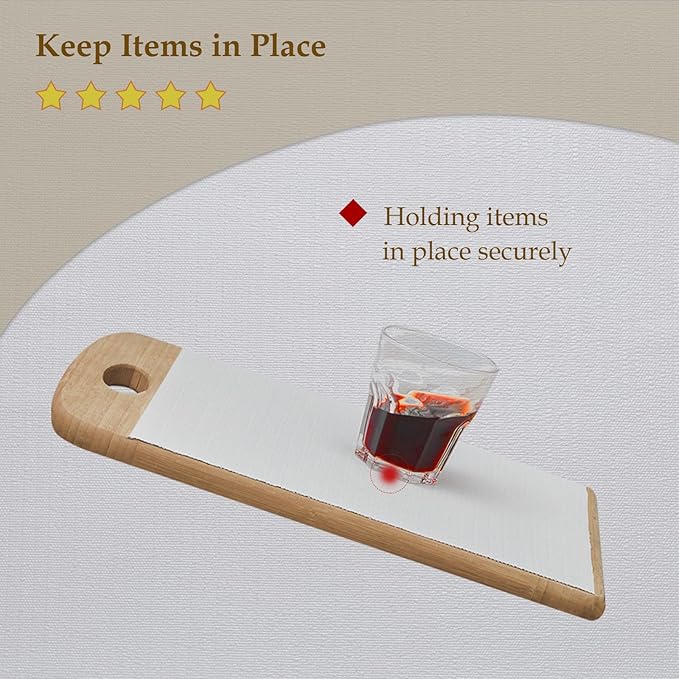 Moriah Shelf Liner Non Adhesive, Kitchen Drawer Liner Non Slip Waterproof Thickened Cabinet Protector for Bathroom Dresser Shelves Pantry(White,17.5'' x 20') - Image 2