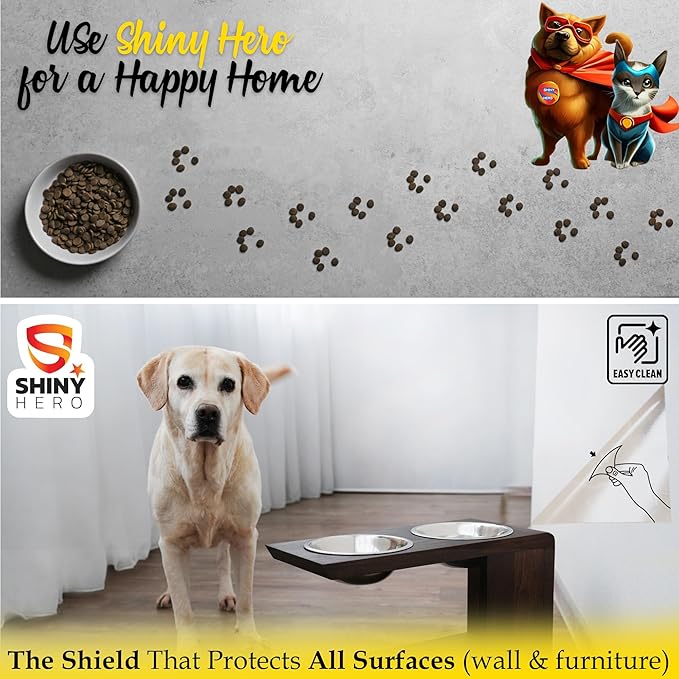 Clear Wall Protector Contact Paper - Self Adhesive Removable Film Kitchen Cabinet Liner Transparent Sheet Plastic Foil Backsplash Oil Waterproof Wallpaper Heat Resistant Furniture Door Scratch Cat Dog - Image 8
