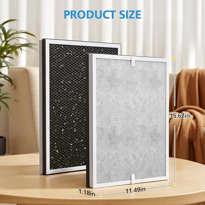 MSA3 Smoke Air Purifier Filter Replacement,Compatible with Membrane Solutions MSA3/MSA3S Air Purifier, Upgraded 6-in-1 Filter, 2-Pack, Smoke Version - Image 3