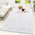 OLANLY Dog Door Mat for Muddy Paws 59x35, Absorbs Moisture and Dirt, Absorbent Non-Slip Washable Doormat, Quick Dry Chenille Mud Mat for Dogs, Entry Indoor Entryway Carpet for Inside Floor, White by OLANLY