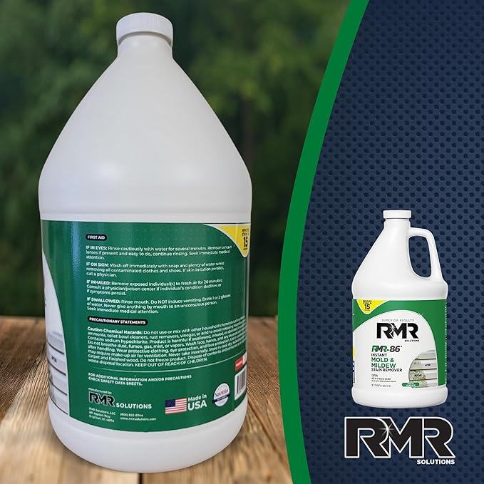 RMR-86 Instant Mold and Mildew Stain Remover Spray - Scrub Free Formula, 4 Pack - 1 Gallon - Image 9