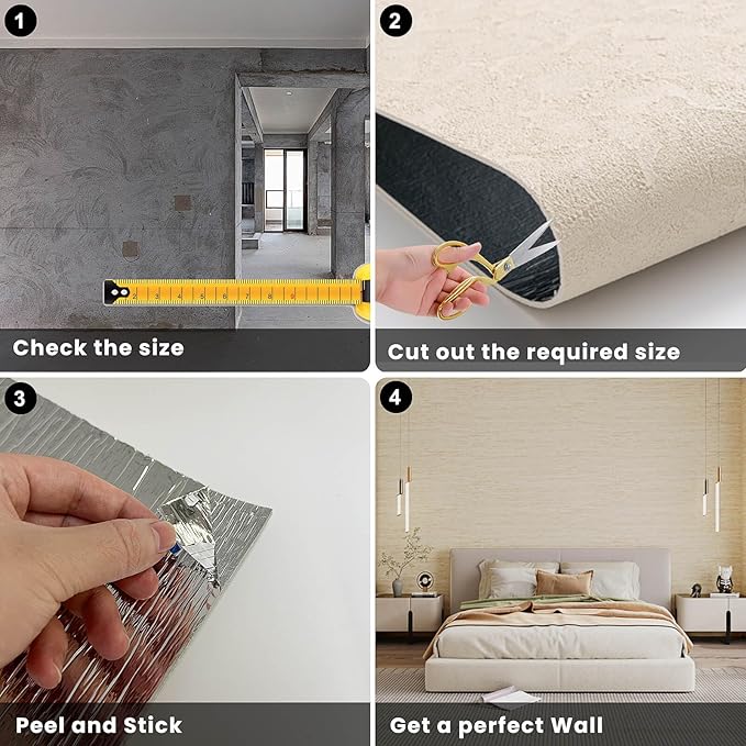 3D Wall Panels Peel and Stick – 2pc X 23.82"x110" PVC Faux Travertine Texture, Self Adhesive Waterproof Wall Covering, DIY Accent Wall, Sofa Background Backsplash & Modern Home Decor, Covers 36 sq.ft - Image 5