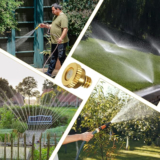 KUWAN 0.016" Orifice (0.4mm) Thread UNC 10/24 Brass Misting Nozzles Low Pressure Atomizing Misting Sprayer Water Hose Nozzle for Greenhouse, Landscaping, Outdoor Cooling Mister System (100PCS) - Image 5