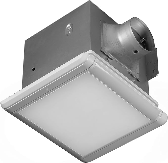 Homewerks 7145-80V-HS Dual Speed Bathroom Exhaust Fan with Integrated Dimmable LED and Automating Humidity Sensor, 1.0-1.5 Sones 80-110 CFM, Smart Moisture White - Image 6