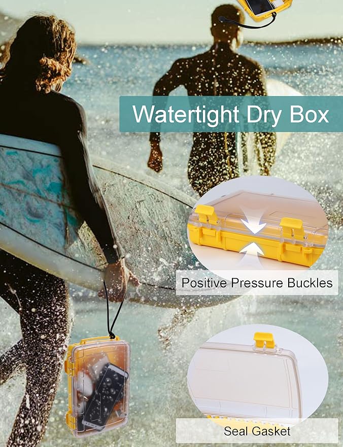Avlcoaky Dry Box Waterproof Dry Boxes Small Waterproof Watertight Containers for Kayaking & Boating Waterproof Case Outdoors Dry Storage Box - Image 5