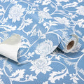 RAY STAR Shelf Liner, 12 Inch x 10 Feet Non Adhesive Floral Kitchen Cabinet Liner for Pantry Drawer Vanity, Strong Grip Non Slip Waterproof, Blue Shelf Liners for Kitchen Cabinets Cupboard by RAYSTAR