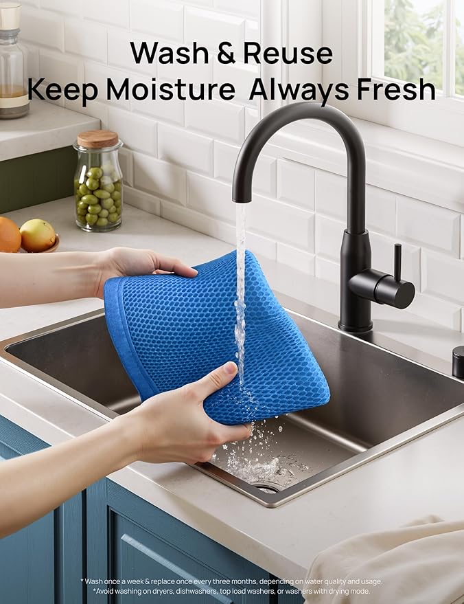 DREO Humidifier Filter Replacement, Compatible with DREO Evaporative Humidifier 774S for Bedroom, Cleanable Filters for Hard Water, 3D Multi-Layer Mesh Design, Improve Humidification Efficiency - Image 5
