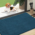 OLANLY Dog Door Mat for Muddy Paws 47x32, Absorbs Moisture and Dirt, Absorbent Non-Slip Washable Doormat, Quick Dry Chenille Mud Mat, Entry Indoor Entryway Carpet for Inside Floor, Atlantic Blue by OLANLY