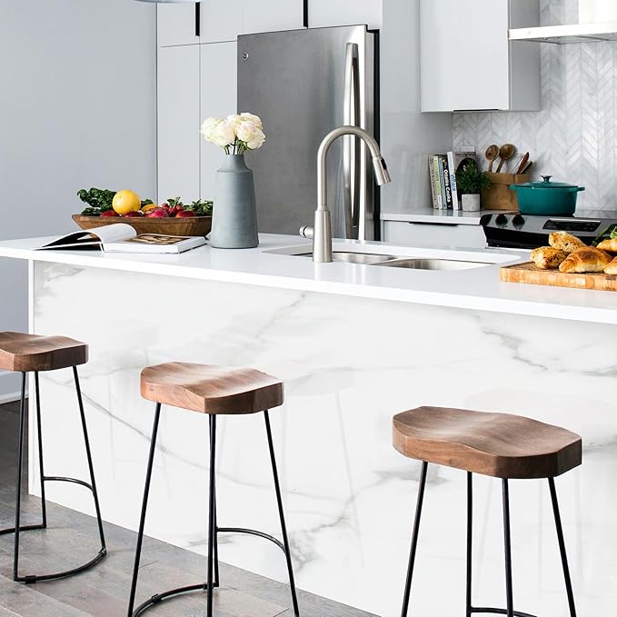 Marble Peel and Stick Waterproof Wall Paneling, 118" x 47" Carrara White Glossy Finish Self-Adhesive Backsplash Tile Vinyl Wall Panel for Kitchen Bathroom Wall Decor, Covers 38.75 Sq. Ft. - Image 8