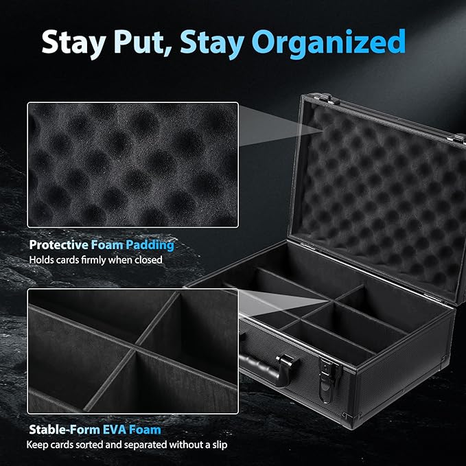 WOT I Trading Card Storage Box | Holds 600+ Toploaders | Sports Card Storage Case for 3x4” Rigid or Magnetic Card Holders/Sleeved Cards | Card Holder Box for Top Loader - Image 4