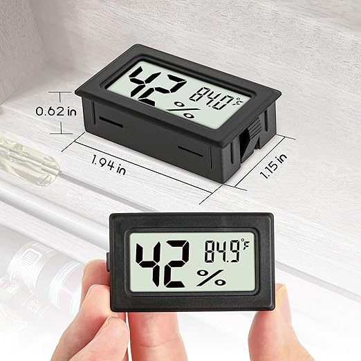 Indoor Hygrometer Thermometers 3 Pack Humidity Meters Gauge Mini Digital Thermometer Hygrometer with Fahrenheit (℉) for Humidors, Refrigerator, Greenhouse, Garden, Cellar, Closet - Image 2