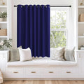 NICETOWN Blackout Curtains 63 inches Long for Living Room Bedroom, Grommet Thermal Insulated Room Divider Drape Window Treatment for Sliding Patio Door, W100 x L63, 1 Panel, Navy Blue by NICETOWN