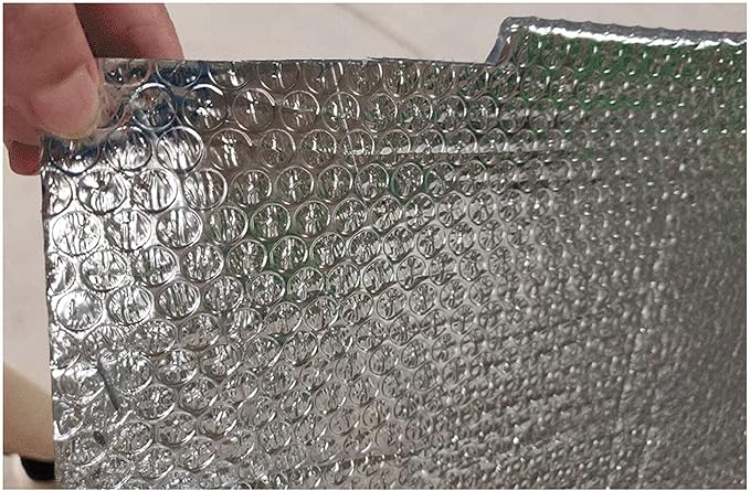 Reflectix Insulation Self-Adhesive Moisture-Resistant Reflective Insulation Foil, Foam Insulation Foil Rolls for Walls, Roofs, Attics, Garages(Size:1x25m(3.2x82ft)) by Unknown