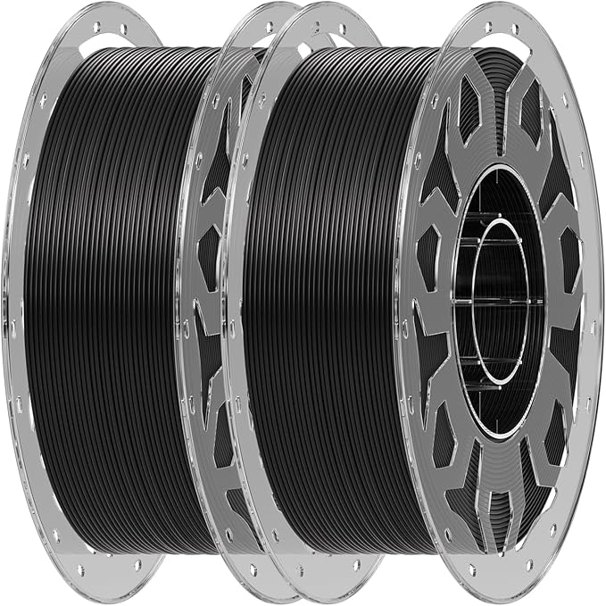 Creality PLA Filament 1.75mm, 3D Printer Filament Bundle 2 kg, Enhanced Toughness No Warp, Accuracy ±0.03mm Printing for Most 3D Printers (Black & Black 2-Pack) by Creality