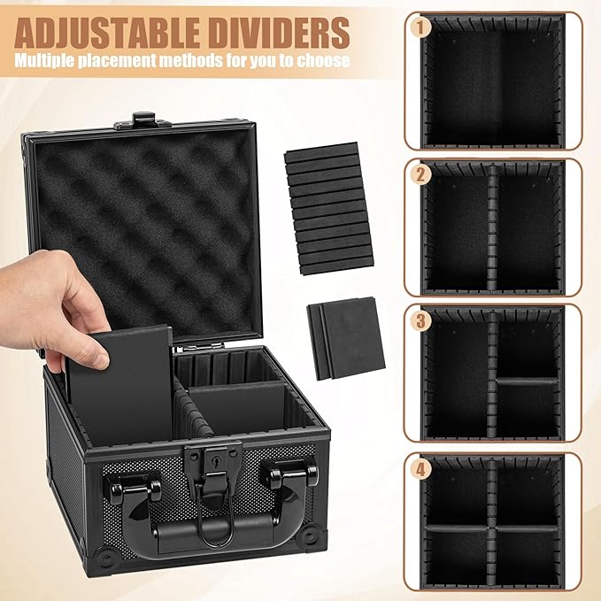 Toploaders Storage Box for 3" x 4" 35pt Rigid Card, Top Loader Storage with 3 Partition Holds 150+ Toploaders, Magnetic Card Holders - Image 3