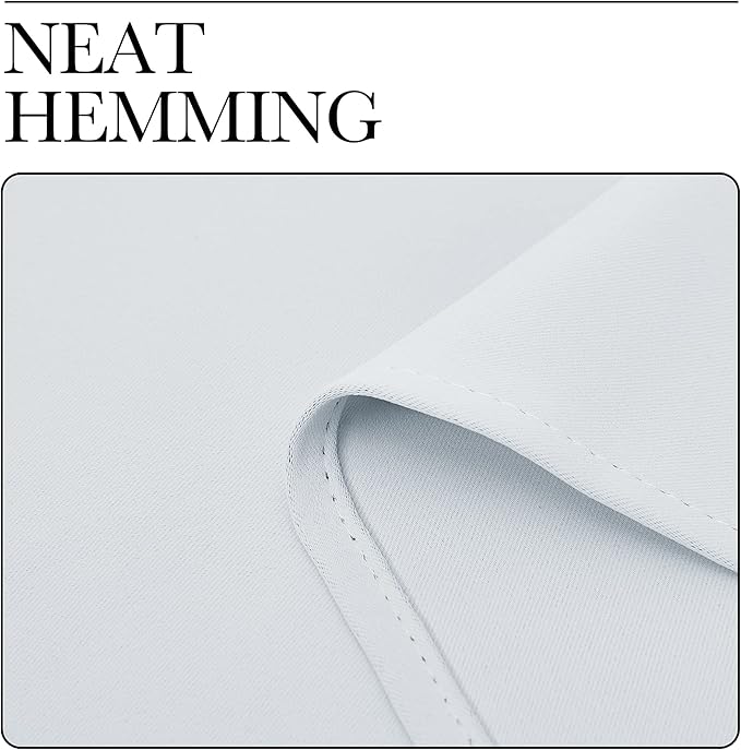 NICETOWN Room Darkening Draperies Curtains Panels, Window Treatment Thermal Insulated Grommet Room Darkening Curtains/Drapes for Bedroom (Greyish White, 2 Panels, 34 by 45) - Image 6