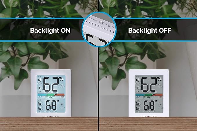 AcuRite Pro Humidity Meter & Thermometer with Touch Activated Backlight - Image 3