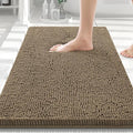 Smiry Luxury Chenille Bathroom Rugs 30x20, Extra Soft and Absorbent Shaggy Bath Mat, Machine Washable, Non-Slip Plush Carpet Runner for Tub, Shower, and Floor, Home Decor Accessories, Camel by Smiry