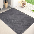 PURRUGS Dirt Trapping Door Mat 24" x 35.5", Non-Slip Machine Washable Entry Rug, Dog Doormat, Indoor Front Door Mat, Super Absorbent Entryway Rug for Muddy Shoes & Paws, Grey by PURRUGS