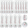 15 Pcs Indoor Outdoor Thermometer Hygrometer with Humidity Reading Thermometer Meter Temperature Humidity Gauge Meter with Celsius Fahrenheit for Patio Garden Monitor by Saysurey
