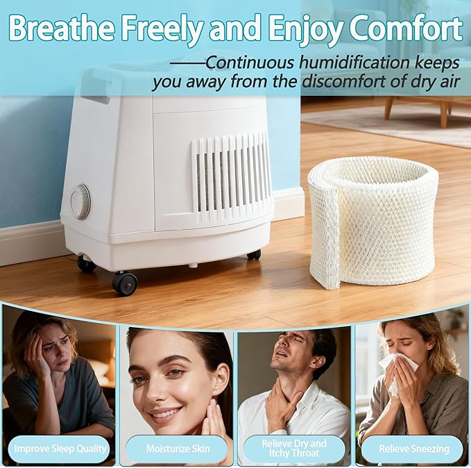 MAF1 Super Humidifier Wick Filter Compatible with Aircare/MoistAIR/Essick Air MA0950, MA1200, MA1201 and Kenmore 14906,32-14906, 42-14906 Humidifiers,Durable Humidifier Wick Filter (2 Pack) - Image 7