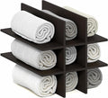 Furinno Cubicle Cube Insert, 9-Compartment Cube Organizer, Geometric Shelf Accessory, Fits into Furinno Triple Thick Cubes, IKEA Kallax, for Organizers and Storage, Black Dark Oak by Furinno-FitsYourSpaceFitsYourBudget