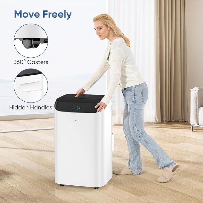 16,000 BTU Inverter Portable Air Conditioner with Remote, Free Stand Cooling Portable AC Unit for Room up to 800 sq.ft, with Dehumidifier & Fan,Dual Hose,Windows Kit,Quiet Sleep Mode(45dB) - Image 7