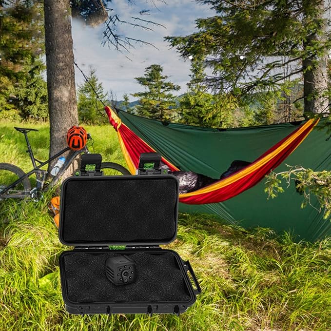 Tbest Outdoor Waterproof Shockproof Airtight Survival Box Storage Container Case Carry Box Black Dry Storage Box for Fishing Camping Hiking Outdoor Activities - Image 4