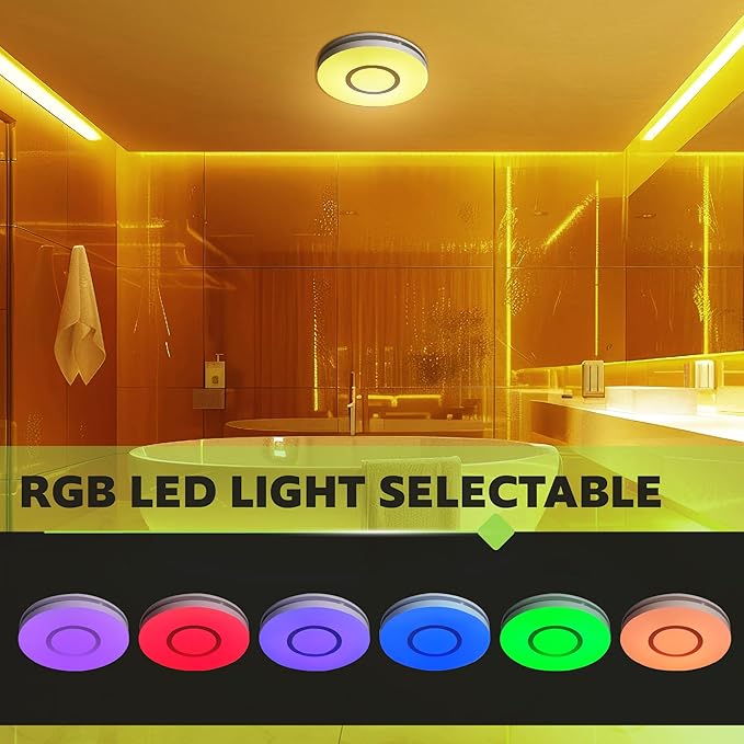 Homewerks 7141-80-RGB Bathroom Fan with Light LED Color Changing and Dimmable, SmartVent Humidity Sensing Ventilation Fan with Remote, 80 CFM 1.0 Sones - Image 7