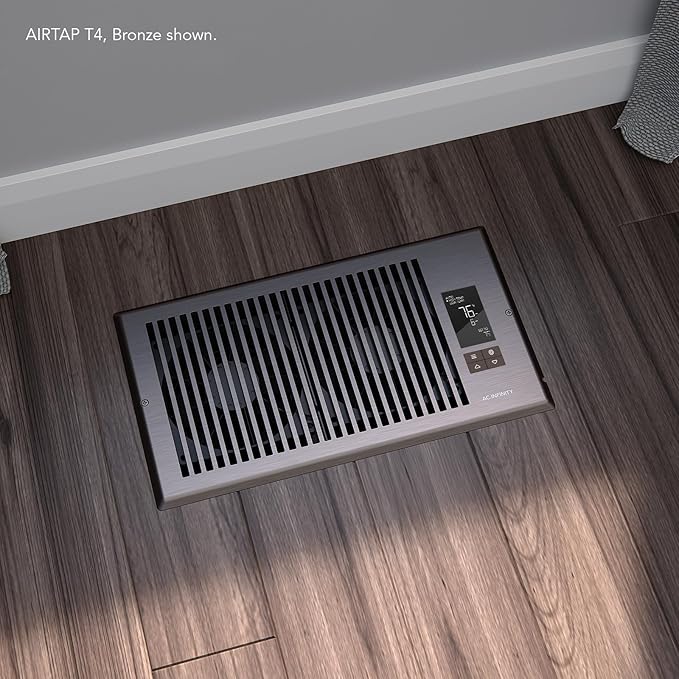 AC Infinity AIRTAP T4 Bronze, Register Booster Fan for 4” x 10” Register Holes, Improves Heating & Cooling Vents, Quiet 10-Speeds, Bluetooth App Control Data Alerts. ONLY FITS 4” x 10” Duct Openings - Image 7