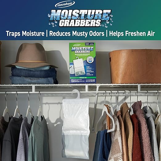 Concrobium 378488 Moisture Grabbers, 3-Pack 17.5 oz Spring Breeze Pouches, Anti-Leak Gel Technology, Covers Up to 350 cu ft. - Image 2