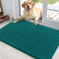 OLANLY Dog Door Mat for Muddy Paws 36x24, Absorbs Moisture and Dirt, Absorbent Non-Slip Washable Doormat, Quick Dry Chenille Mud Mat for Dogs, Entry Indoor Entryway Carpet for Inside Floor, Lake Blue by OLANLY