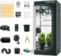 MARS HYDRO 2x2 Grow Tent Kit Complete System with 10 Speed Fan,100W TS600 LED Full Spectrum Grow Light,24"x24"x55" 1680D High Reflective Mylar Grow Tent,4 inch Smart WiFi Control Ventilation System by MARSHYDRO