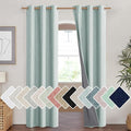 NICETOWN 100% Absolutely Blackout Linen Curtains with Thermal Insulated Liner, Seafoam Green, 42" Wide, 90" Length Energy Saving Curtains for Living Room 2 Panels Set, Vertical Blinds by NICETOWN
