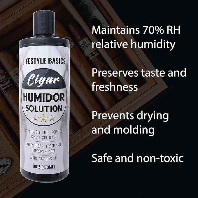 Humidor Solution 16 oz (2-Pack) - Humidifier Liquid - Premium Propylene Glycol PG Solution Formula - 70% RH - Safe and Non-Toxic - Image 2