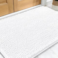 OLANLY Dog Door Mat for Muddy Paws 30x20, Absorbs Moisture and Dirt, Absorbent Non-Slip Washable Doormat, Quick Dry Chenille Mud Mat for Dogs, Entry Indoor Entryway Carpet for Inside Floor, White by OLANLY