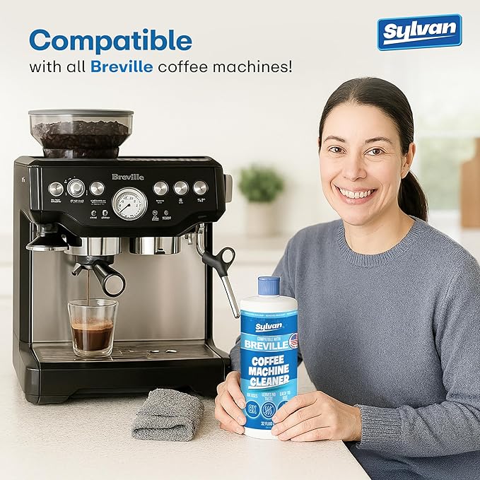 Descaling Solution Compatible with Breville | Free Cleaning Cloth | 12 Month Supply | Made in the USA | Descaling Kit for all Breville Machines | 32 Oz | Coffee Machine Cleaner and Decalcifier - Image 3