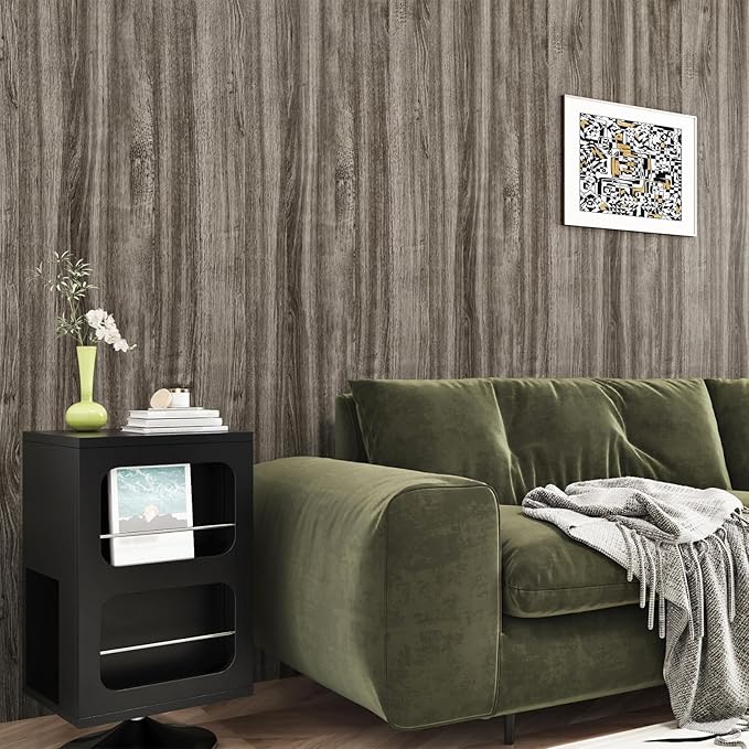 WESTICK Brown Wood Countertop Peel and Stick Wood Wallpaper Vintage Wood Contact Paper Self Adhesive Rustic Wooden Vinyl Wrap for Countertops Tables Bathroom Cabinets 15.8” x 78” - Image 6