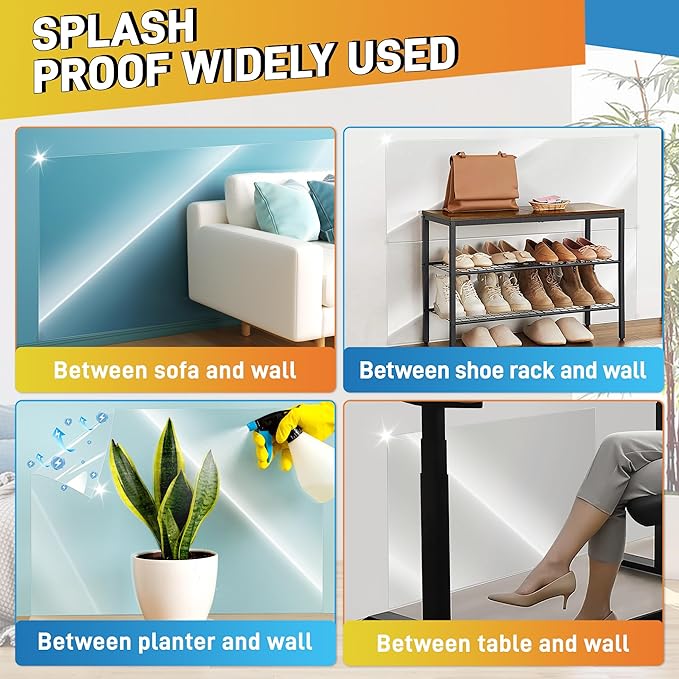 Clear Wall Protector, Electrostatic Wall Protective Film, Transparent Static Cling Plastic Stickers for Kitchen & Office from Bin, Chair Back, Furniture, Door, Dog, Cat 9.84 ft - Image 7