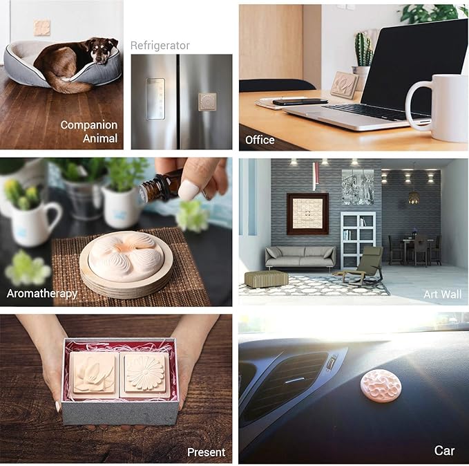 Healing Ceramic Stone Diffuser-Magnolia-Korean flower Series - Odor Eliminator, Air Purifying, Humidity Control, Aromatherapy Passive Diffuser (Magnolia) - Image 9