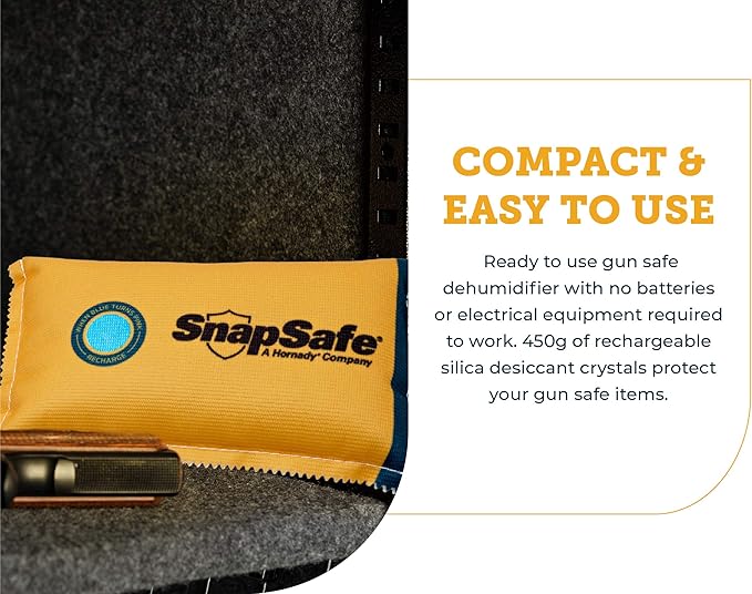 SnapSafe Reusable Dehumidifier Bag 450G, 75908 - Portable, Easy to Use Moisture Absorbers for Gun Safes & Cabinets - Prevent Moisture Damage for Gun Safe Accessories, Firearms in Your Gun Vault - Image 4