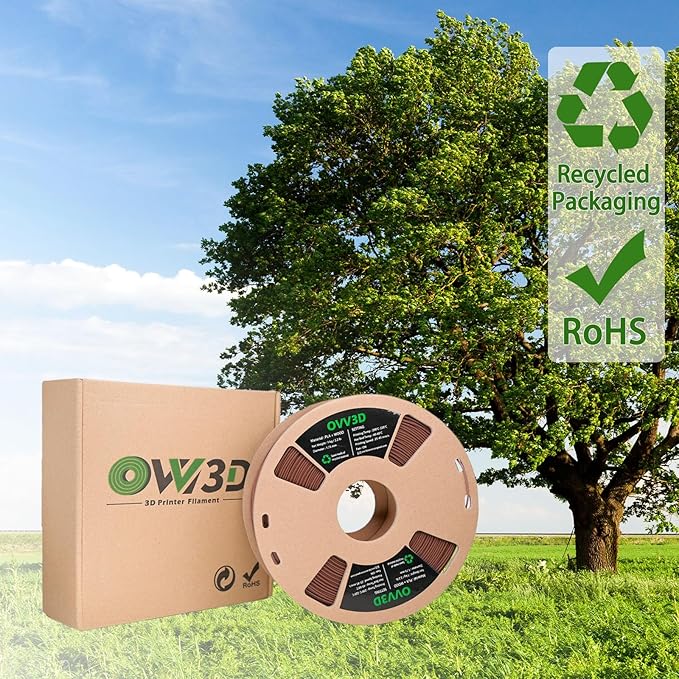 OVV3D Wood PLA Filament 1.75mm, Cherrywood Filament 3D Printer Filament, Add More Than 30% Real Wood Fiber, Matte Frosted 3D Filament, 1.75 PLA 3D Printing Filament - Image 6