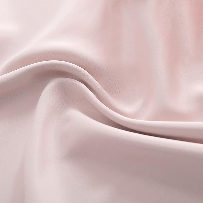 DONREN Blush Pink Curtains 80 Inches Long - 2 Panels Blackout Curtain Panels/Drapes for Girls Kids Bedroom Decor - Baby Pink Room Darkening Thermal Insulated for Baby Nursery W 52" x L 80" - Image 5