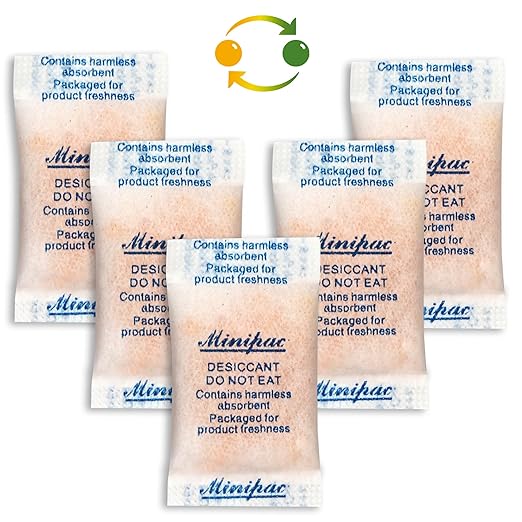 LotFancy Silica Gel Packets, 300 Packs 0.5 Gram, Indicating Desiccant Dehumidifier Packets, Moisture Absorber Bags for Spices Jewelry Shoes - Image 8