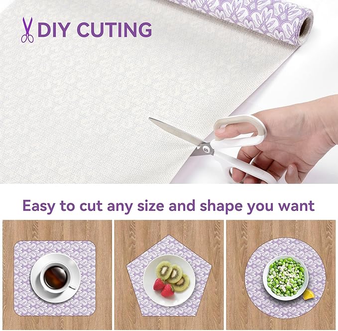 12" W x 120" L Floral Drawer and Shelf Liner for Cabinets, Non-Adhesive Strong Grip Non-Slip Flower Shelf Cabinet Kitchen Shelf Liners for Kitchen Cabinets - Image 6