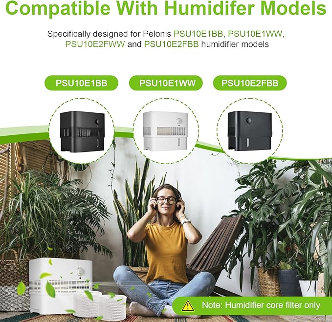 Humidifier Filter for Pelonis PSU10E1BB, PSU10E1WW, PSU10E2FWW and PSU10E2FBB Compatible with Air Filter Factory Replacement for Pelonis Humidifier Wick Filter 2 Pack - Image 5