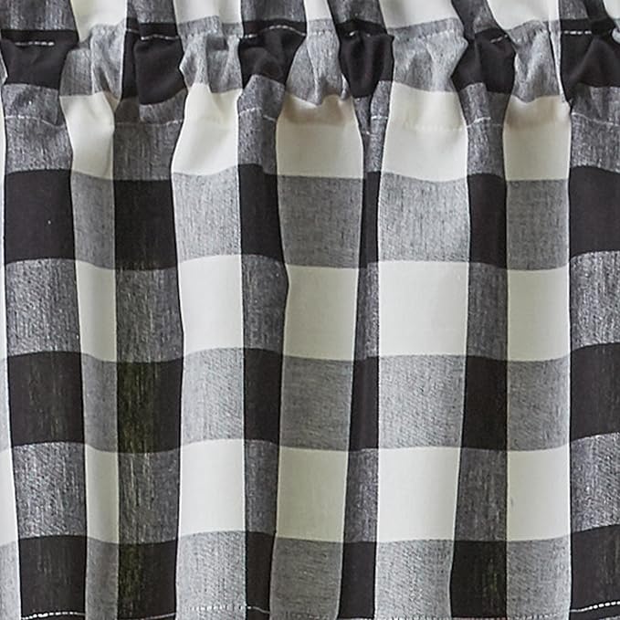 Park Designs Black & Cream Buffalo Check Valance 14''L - Image 3